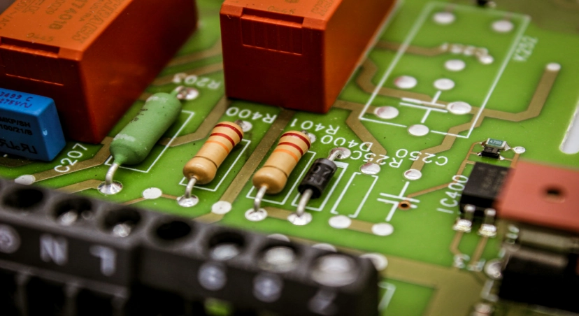 Close up of circuit board