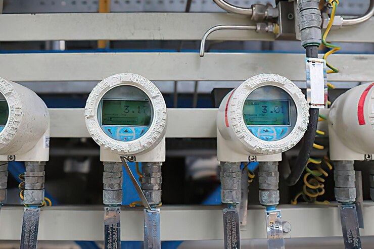 Chemical industry Pressure gauge Measure device on oil factory